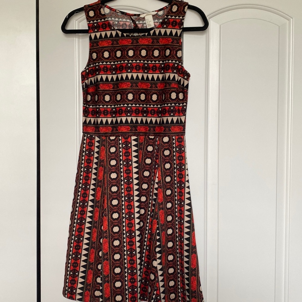 H&M multi print dress